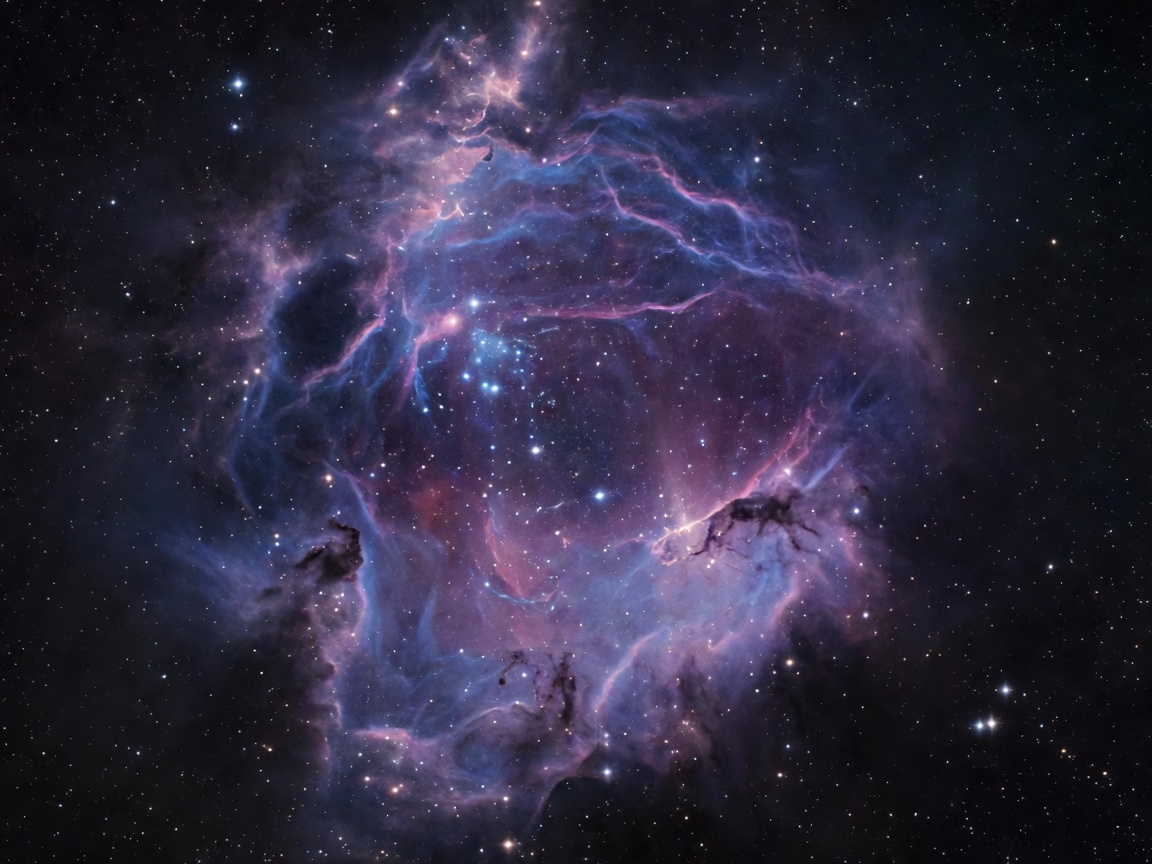 Nebula stellar dust pattern