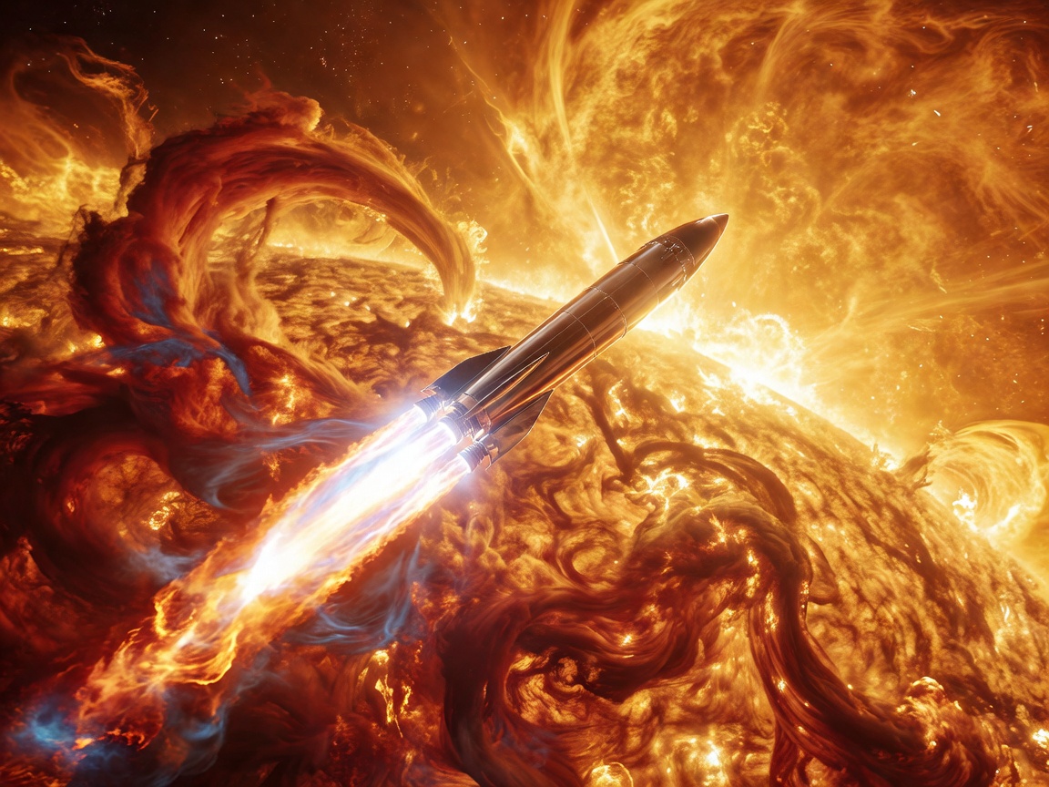 Rocket launching through solar atmosphere